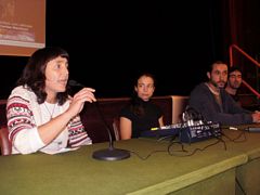 Marta Sánchez presenta la proyección de Carlos Fernández, Silvia González y Carlos Martínez